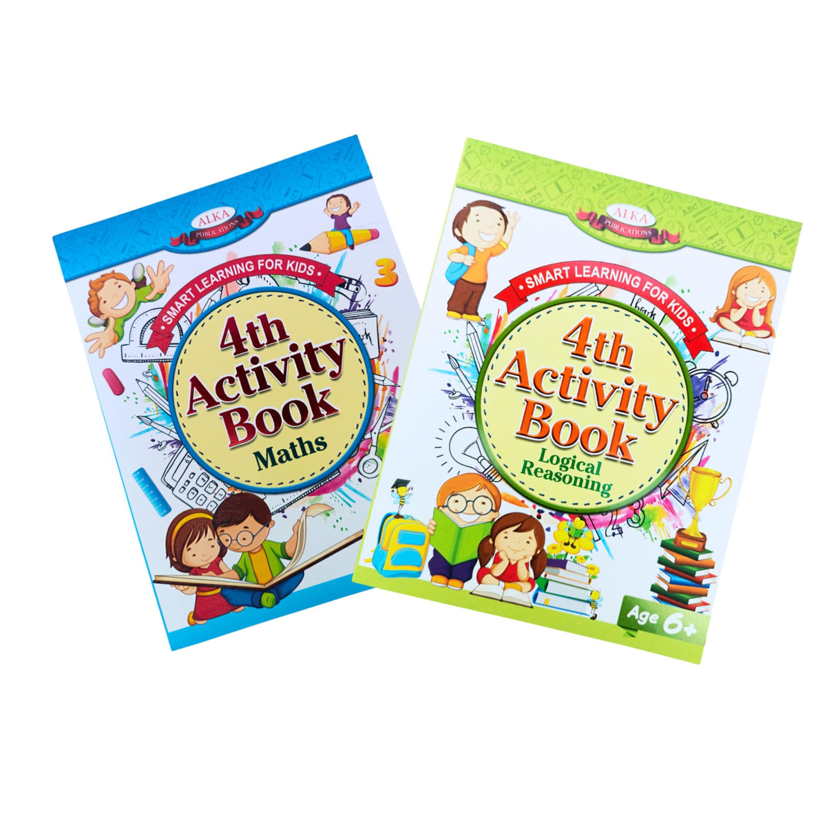 'Combo of Two Activity Books – Logical Reasoning and Maths for 6+yrs old children. Visually Attractive Pages and Interesting activities for kids' - Retail Maharaj