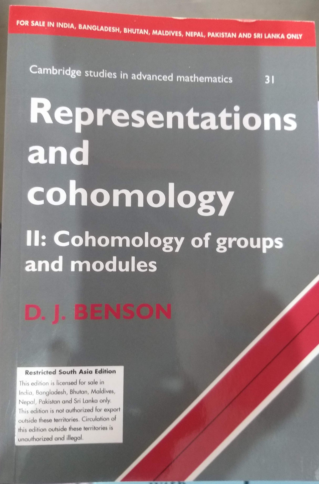 REPRESENTATIONS AND COHOMOLOGY
