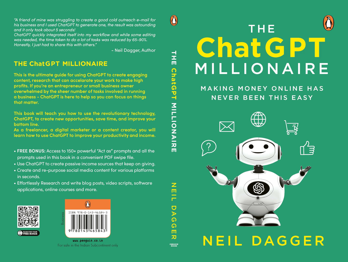 The ChatGPT Millionaire: Making Money Online Has Never Been This EASY | The Ultimate Guide to Using ChatGPT for Content Creation, Passive Income & Business Growth (Includes 150+ Powerful Prompts) - Retail Maharaj