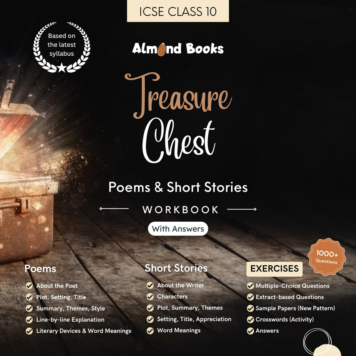 Almond Books ICSE Class 10 Treasure Chest (WORKBOOK with ANSWERS) Poems & Short Stories | Fully Solved | Part 2 for ICSE Class 10 - Retail Maharaj