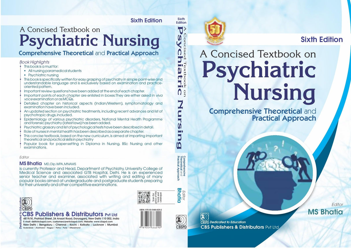 A Concised Textbook on Psychiatric Nursing Comprehensive Theoretical and Practical Approach - 2024 , 6/ed