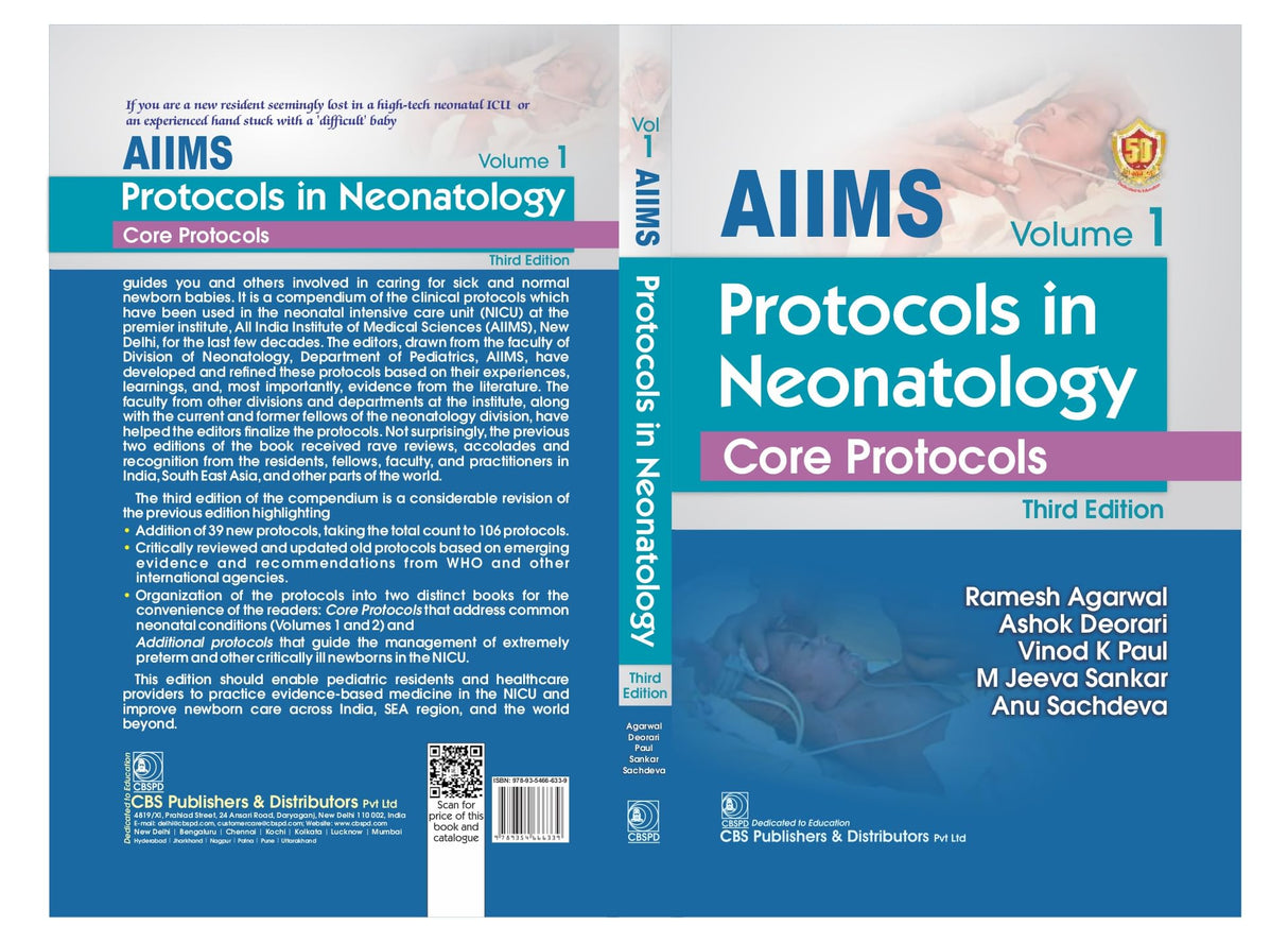 Aiims Protocols In Neonatology Core Protocols 2 Vol Set 3Ed (Pb 2025): 1,2