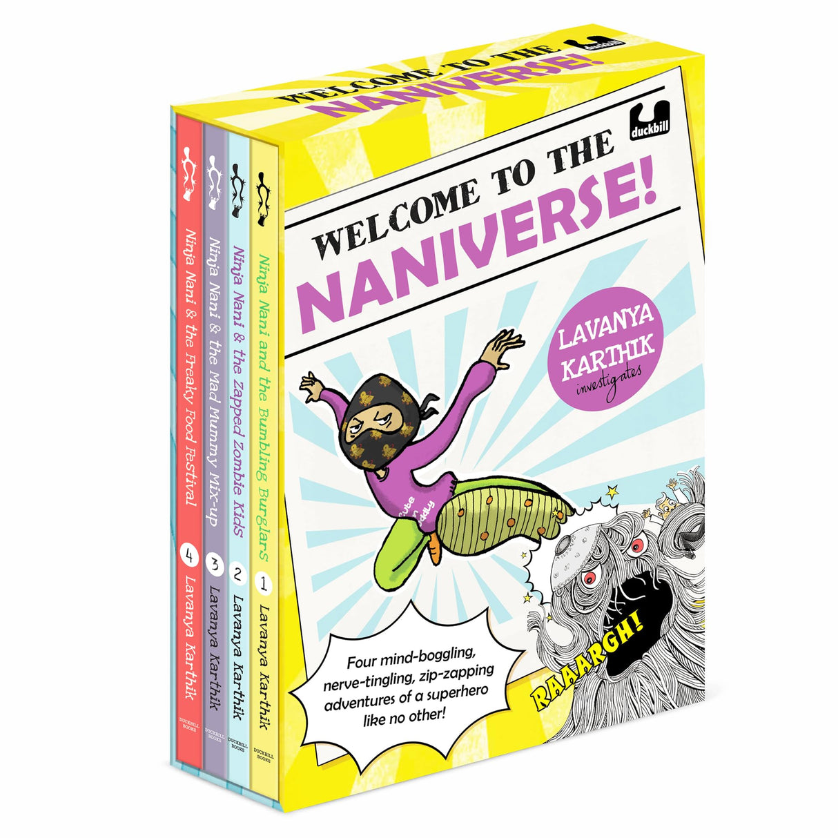 Welcome to the Naniverse! Four Mind-boggling, Nerve-tingling and Zip-zapping Adventures of a Superhero Like No Other!: Boxset with 4 books | Ages 8+ | Bestselling author - Retail Maharaj
