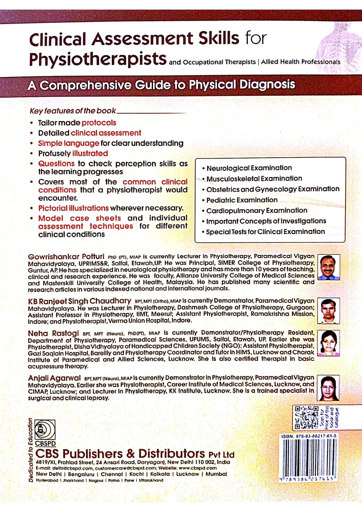 Clinical Assessment Skilss For Physiotherapists And Occupationals (Pb 2017)