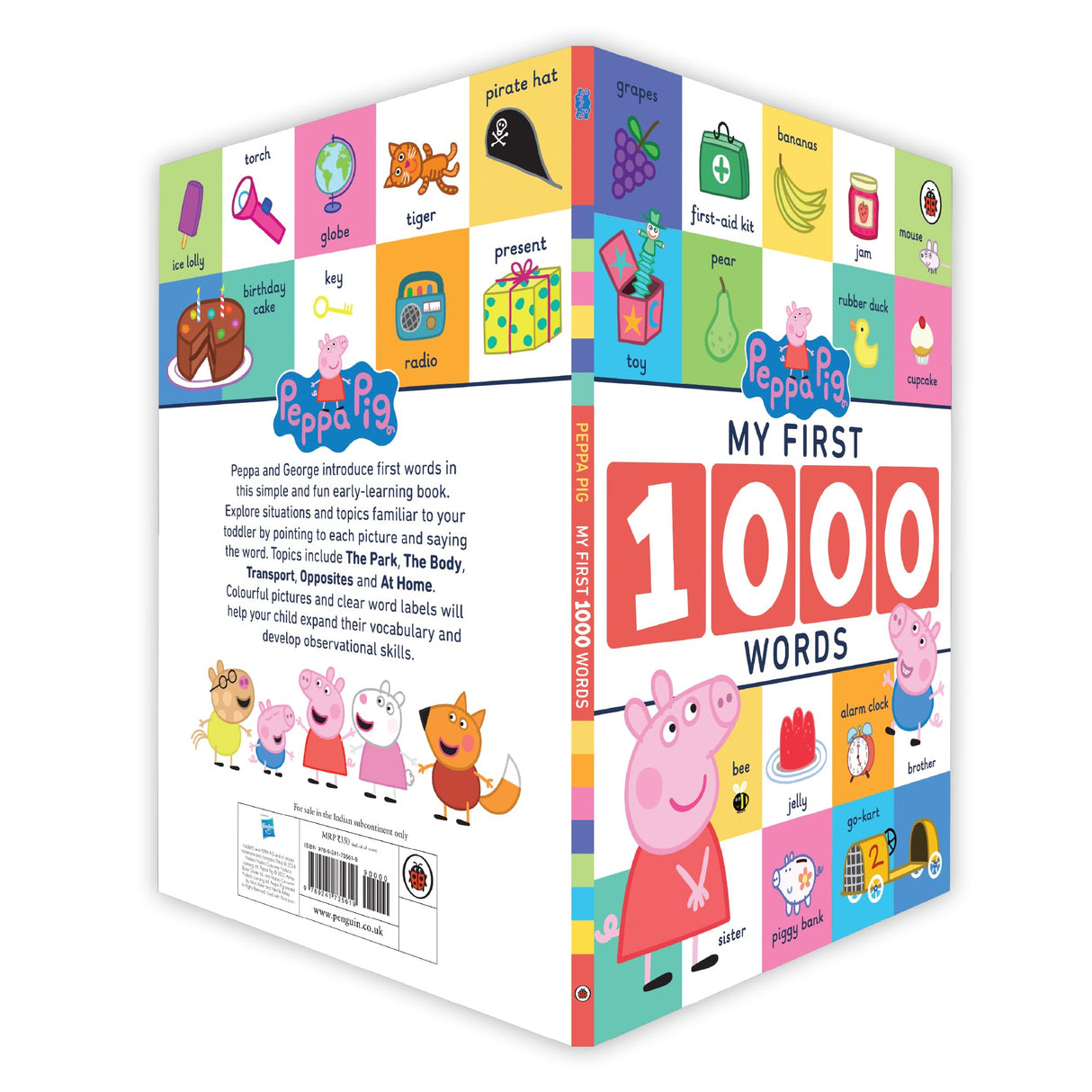 Peppa Pig: My First 1000 Words: Early Learning Words and Picture Book for Kids Age 2+ Years | Shapes, Colours, Numbers, Family, Body, Animals, Food, Bedtime, Objects Around Us and a Lot More! - Retail Maharaj