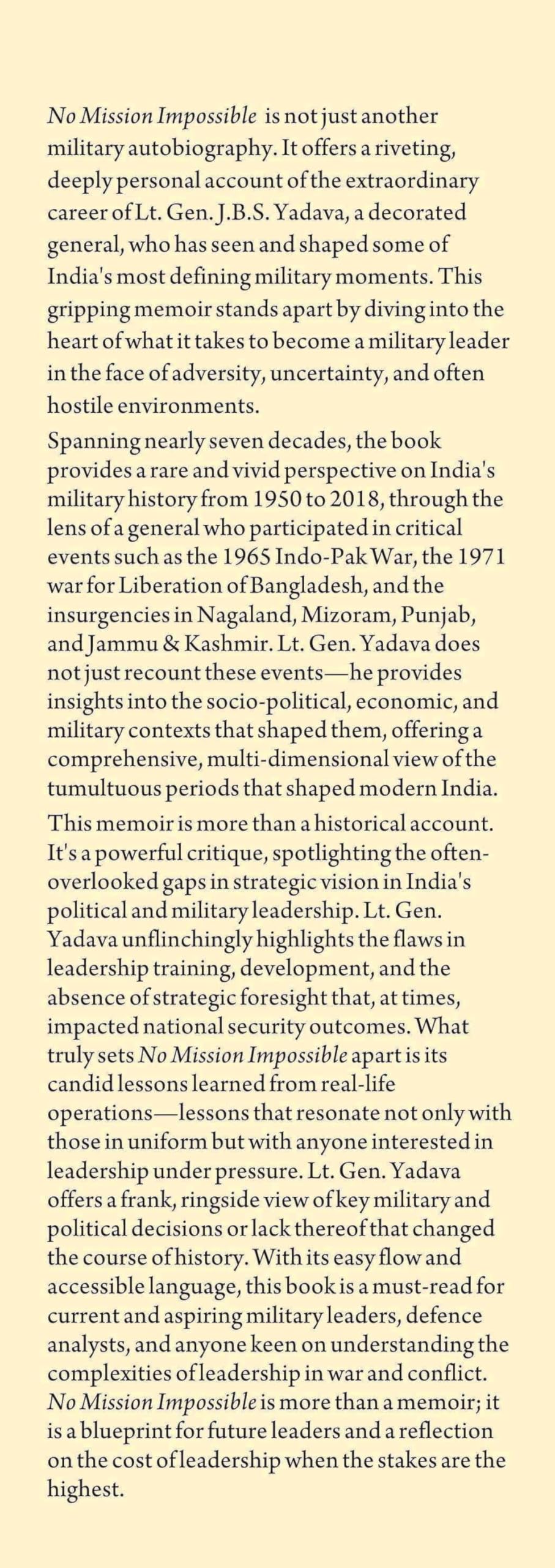 No Mission Impossible: Memoirs of a General in War and Insurgency - Retail Maharaj