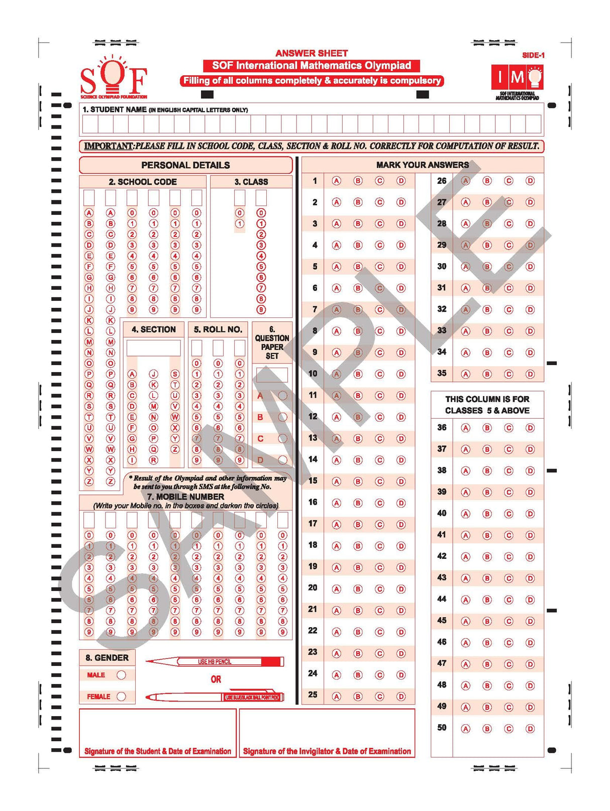 MTG Mathematics (IMO) Olympiad Previous Years Papers with Mock Test Papers Class 4 - Sample OMR Sheet with Chapterwise Analysis | SOF Olympiad Books For 2023-24 Exam MTG Editorial Board MTG Editorial Board - Retail Maharaj