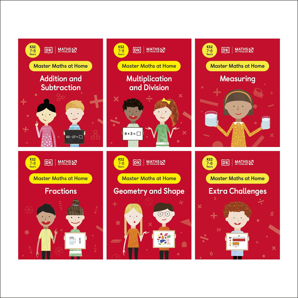 Maths ― No Problem! Collection of 6 Workbooks, Ages 7-8 (Key Stage 2) - Retail Maharaj