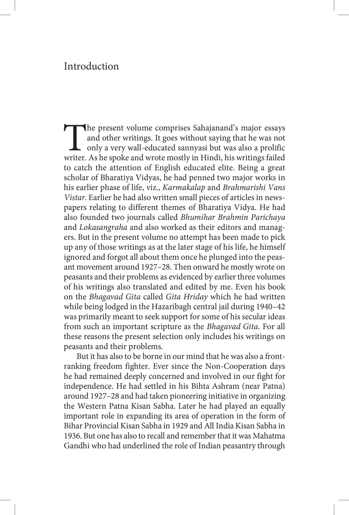 Primus Books- Selected Works of Swami Sahajanand Saraswati: Major Essays and Other Writings of Swami Sahajanand Saraswati- Vol IV - Retail Maharaj