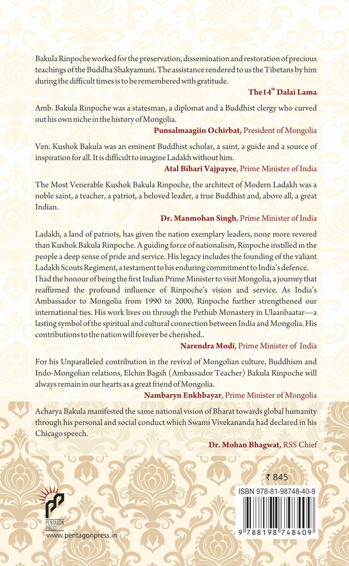 Kushok Bakula Rinpoche: The Architect of Modern Ladakh: Life and Times - Retail Maharaj