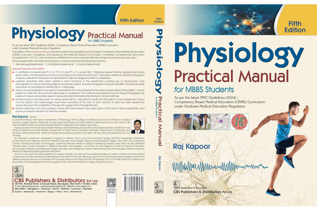 Physiology Practical Manual for MBBS Students, 5/e (PB 2026)