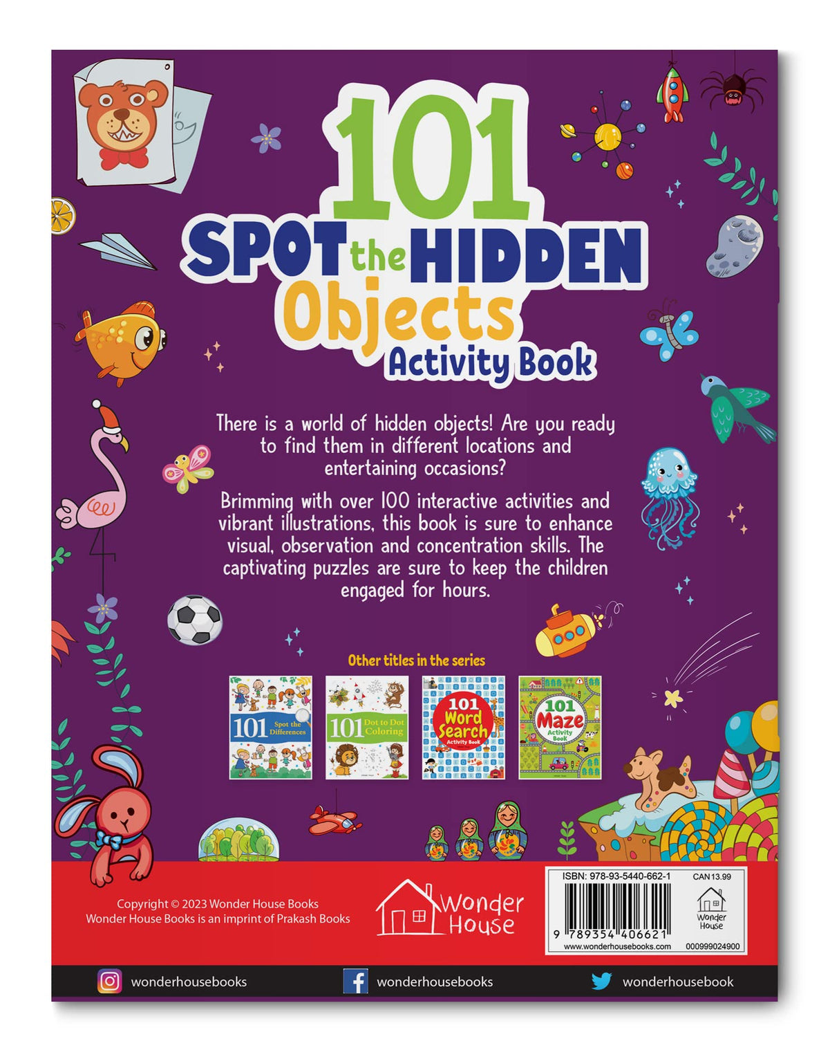 101 Spot the Hidden Objects Activity Book Boost Focus, Visual Discrimination & Observation Skills | Fun and Engaging Puzzles with Thematic Scenes | Ages 4–8 | 2 Hours of Screen-Free Brain-Boosting Fun - Retail Maharaj
