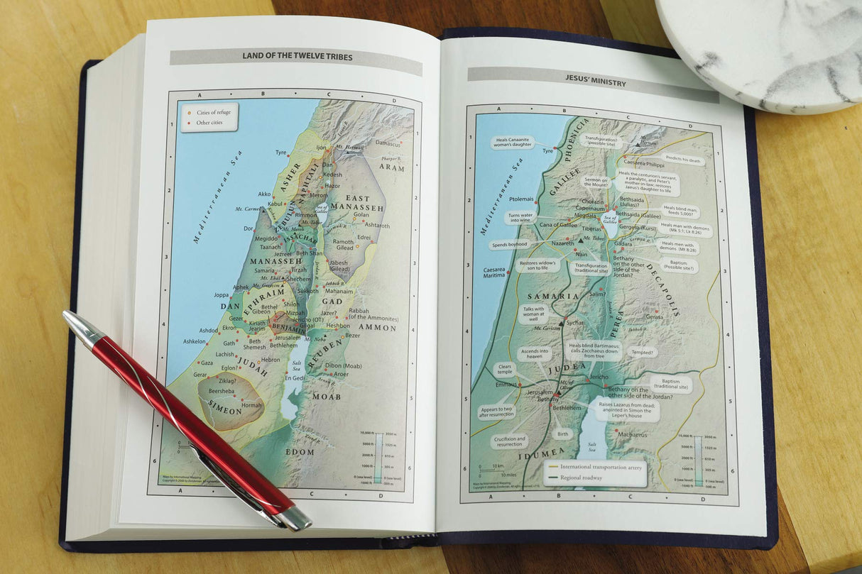 Niv, Gift And Award Bible, Leather-Look, Blue, Red Letter Edition, Comfort Print - Retail Maharaj