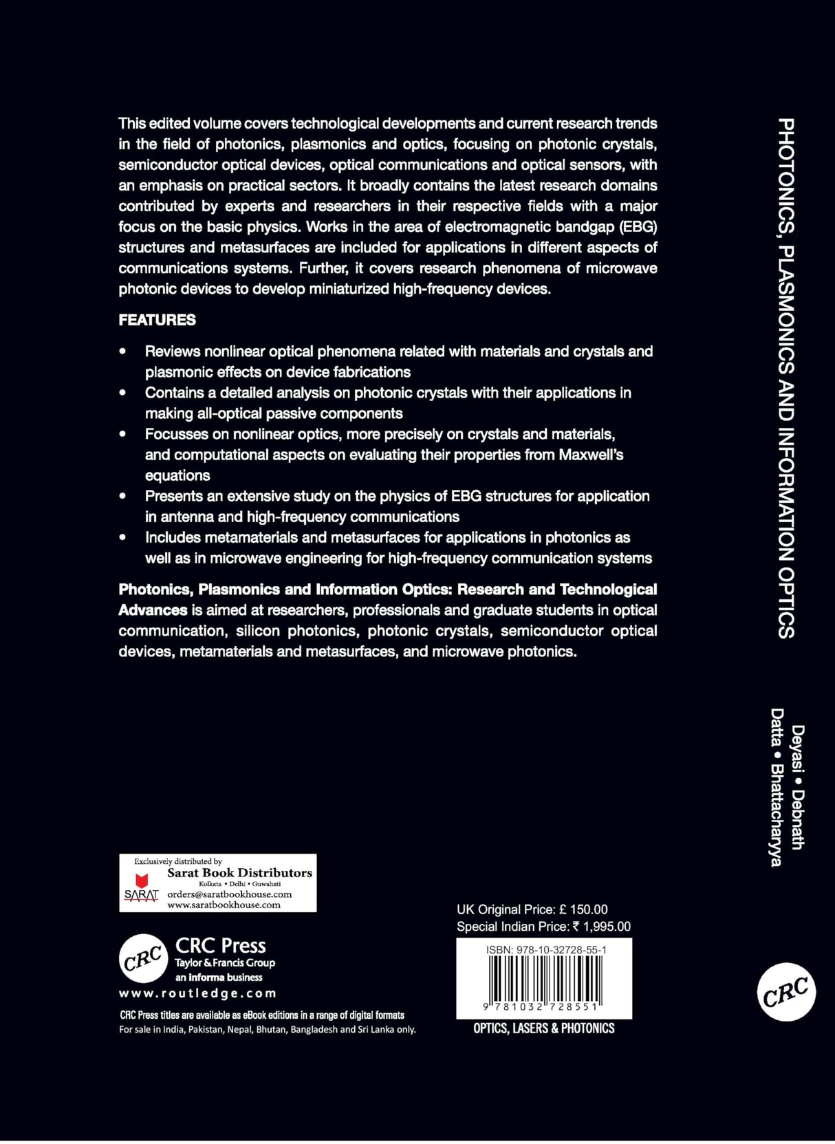 Photonics, Plasmonics and Information Optics - Retail Maharaj