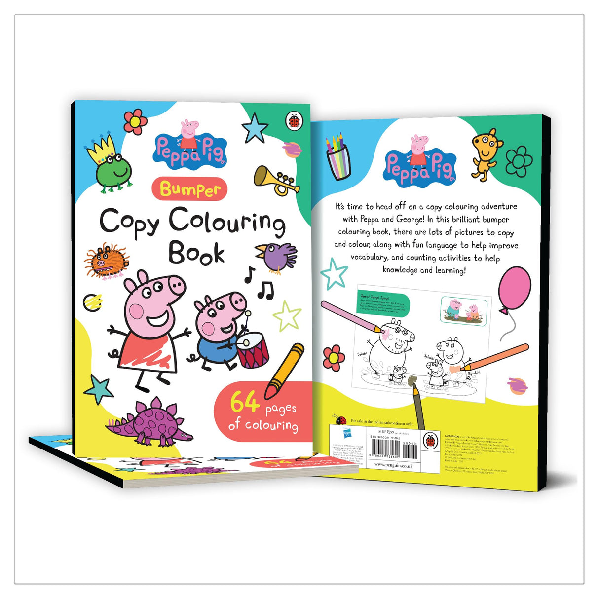 Peppa Pig: Bumper Copy Colouring Book | 64 Pages of Copy Colouring Fun | Activity Book for Toddlers | Ages 3+ - Retail Maharaj