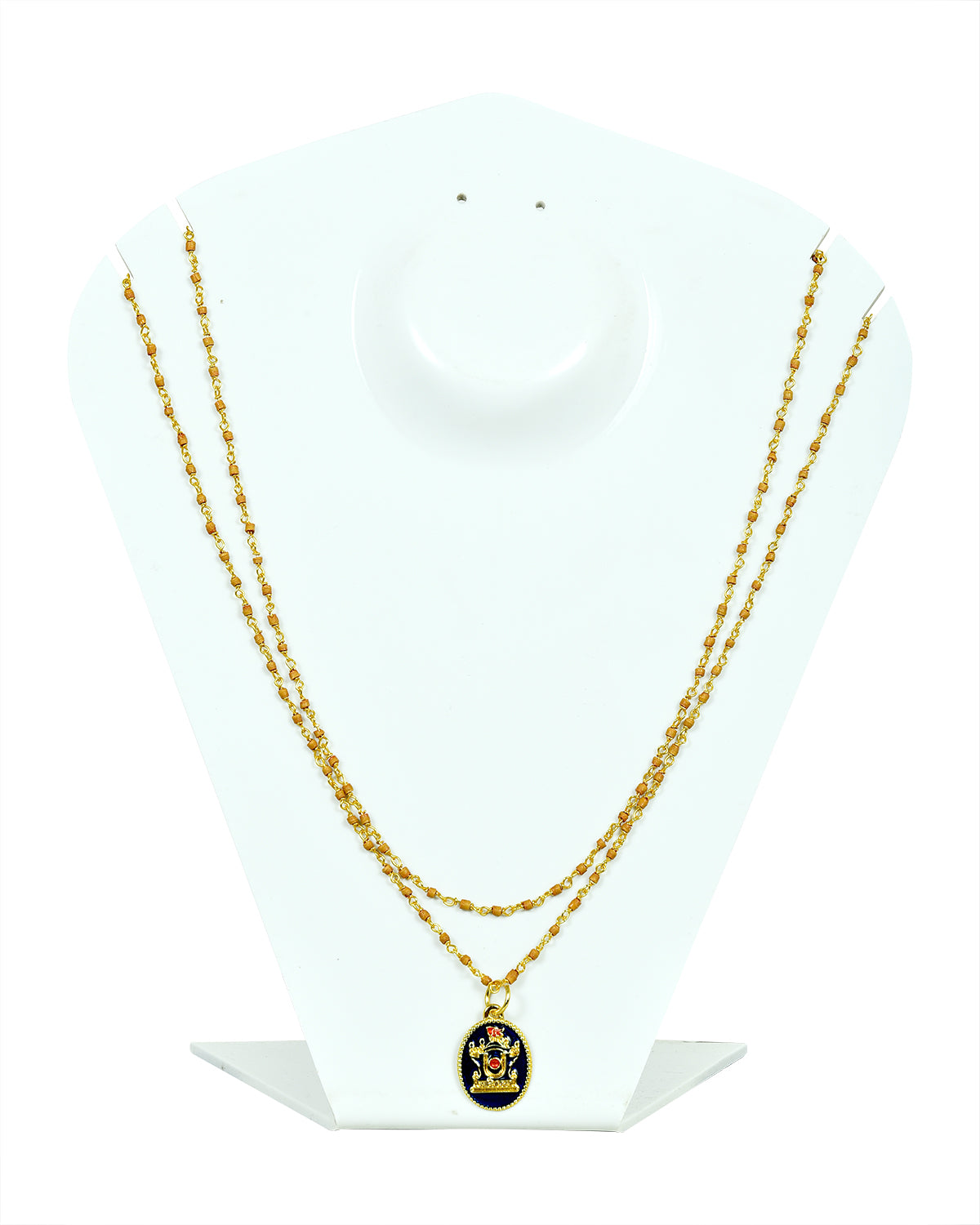 Kanthi (Gold Plated - 12") - Double-Stringed Beads for Spiritual Wear - Retail Maharaj