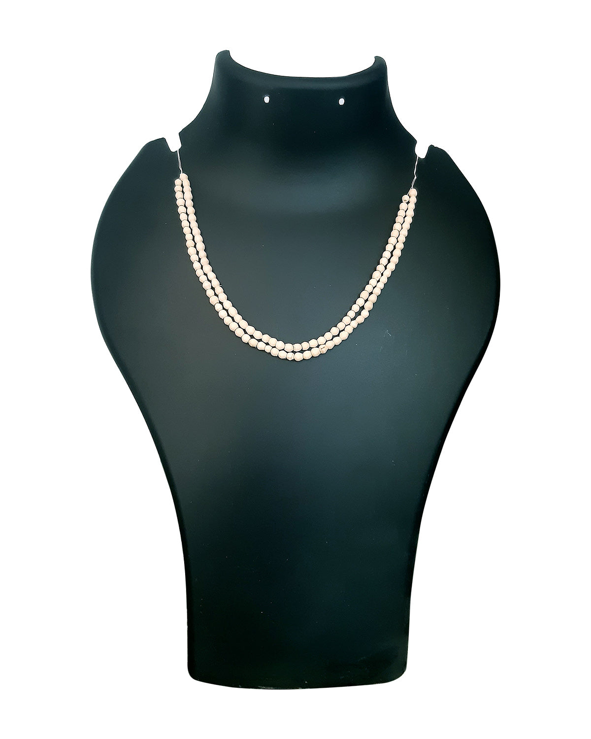 Kanthi (White 5" - 1mm Beads) - Double-Stringed Beads for Spiritual Wear - Retail Maharaj