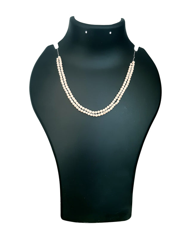 Kanthi (White 5" - 1mm Beads) - Double-Stringed Beads for Spiritual Wear - Retail Maharaj