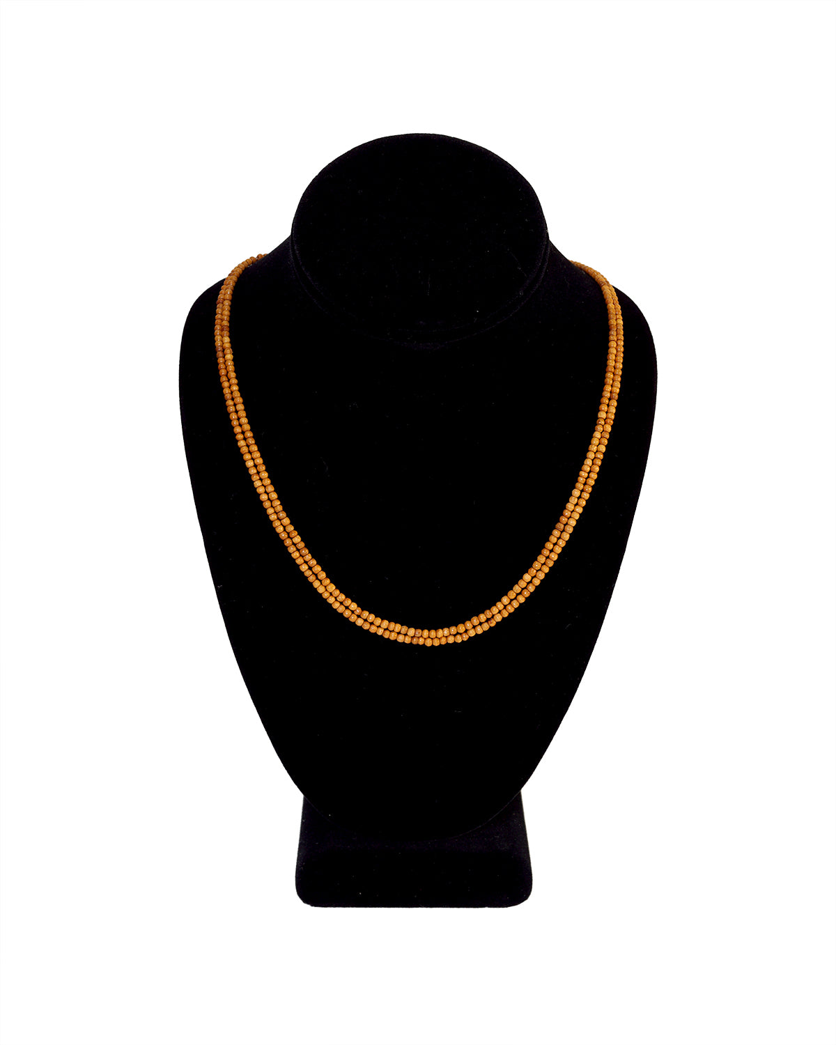 Kanthi (Sandalwood - 2mm Beads) - Double-Stringed Beads for Spiritual Wear - Retail Maharaj