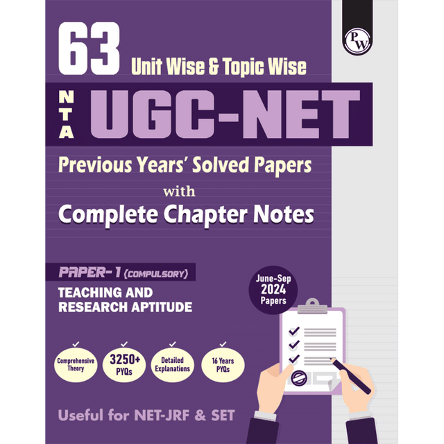 63 UGC NET Paper 1 Previous Year Solved Papers with Complete Chapter Notes I Unitwise and Topicwise | 16 Years PYQs upto September 2024 I NET, JRF, SET - Retail Maharaj