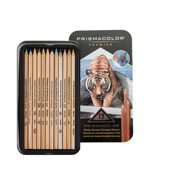 Prismacolor Premier Water-Soluble Colored Pencils Set of 12 - Retail Maharaj