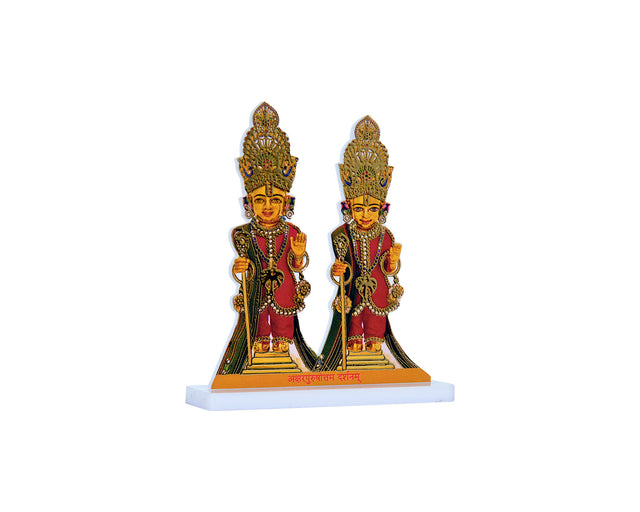 Akshar Purushottam Maharaj foil (Acrylic & Stand: Small) - Retail Maharaj