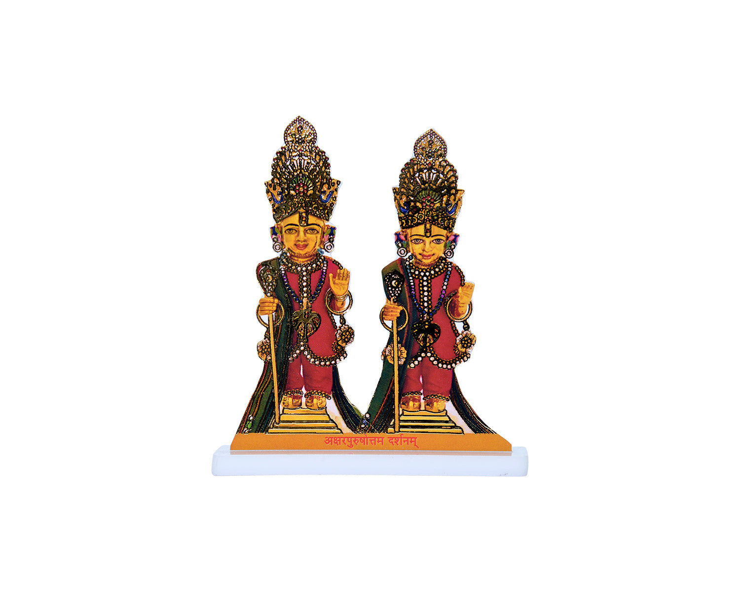 Akshar Purushottam Maharaj foil (Acrylic & Stand: Small) - Retail Maharaj