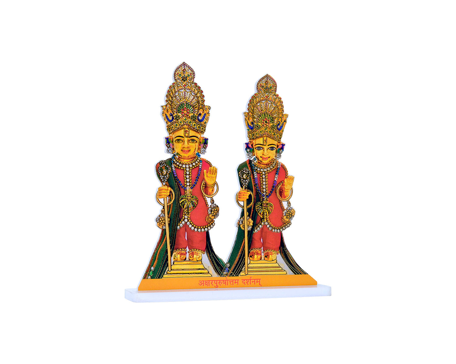 Akshar Purushottam Maharaj Foil(Acrylic & Stand: Large) - Retail Maharaj