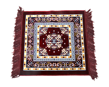 Puja Asan Cotton – Comfortable Sitting Mat with Traditional Corner Design - Retail Maharaj