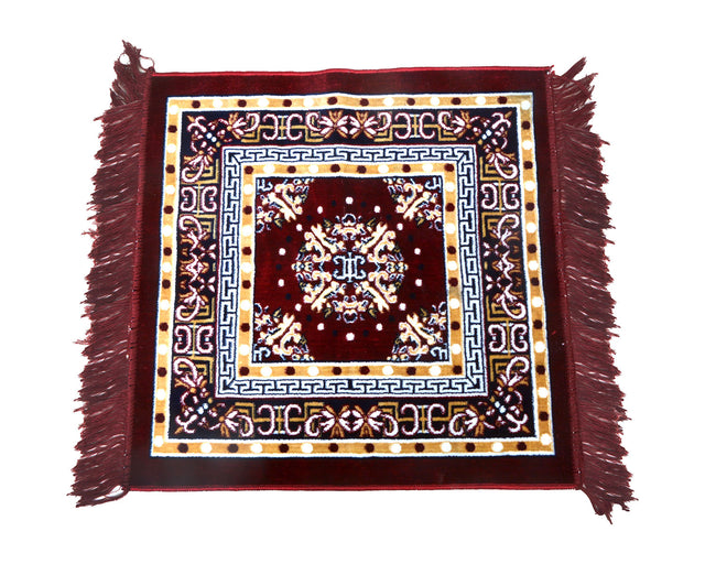 Puja Asan Cotton – Comfortable Sitting Mat with Traditional Corner Design - Retail Maharaj