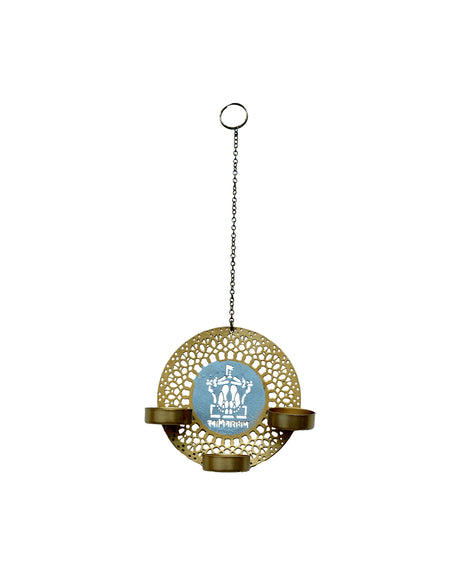 3-Light Diya Hanging – Swaminarayan Aksharderi Symbol - Retail Maharaj