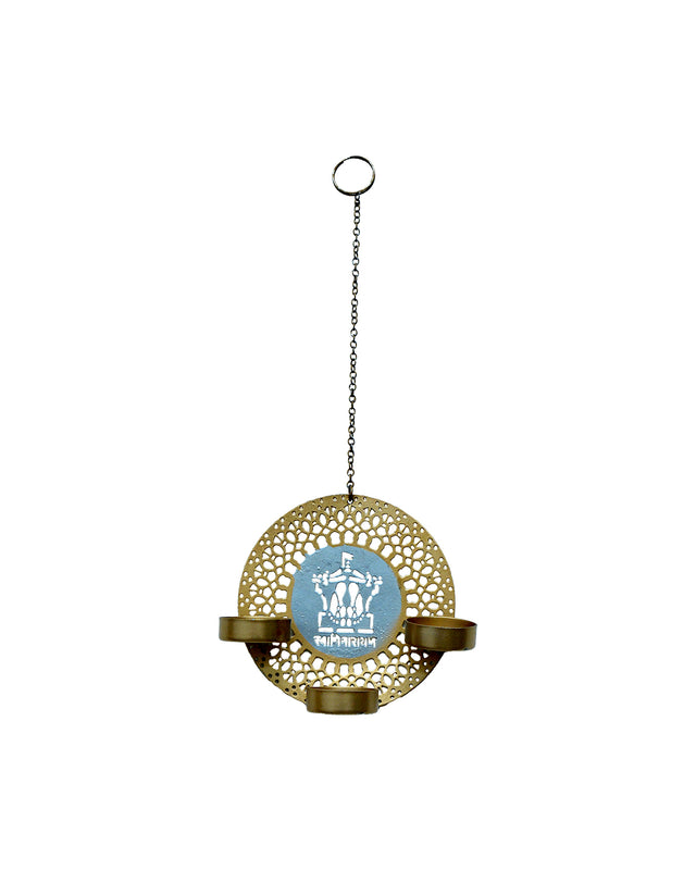 3-Light Diya Hanging – Swaminarayan Aksharderi Symbol - Retail Maharaj