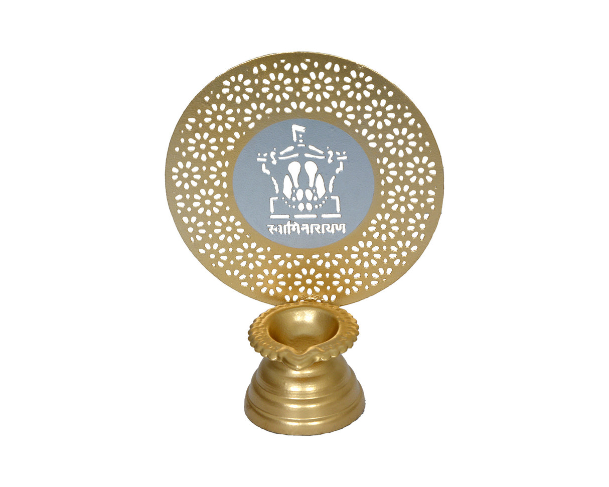 Round Swaminarayan Diya Charanarvind - Retail Maharaj