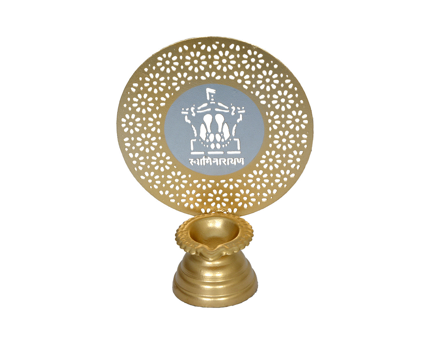 Round Swaminarayan Diya Charanarvind - Retail Maharaj