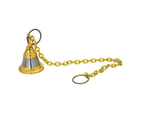 Hanging Brass Bell – Small Classic Design for Spiritual & Decorative Use - Retail Maharaj