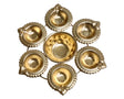 7-Diya Metal Urli – Traditional Decorative Diya for Spiritual and Festive Occasions - Retail Maharaj