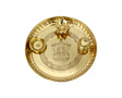 Puja Dish Brass Aksharderi Charnarvind - Retail Maharaj