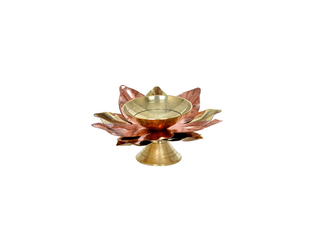 Lotus Golden Single Diya - Retail Maharaj
