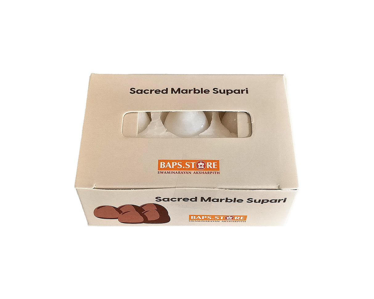 Sacred Marble Supari - White (5 pcs) - Retail Maharaj