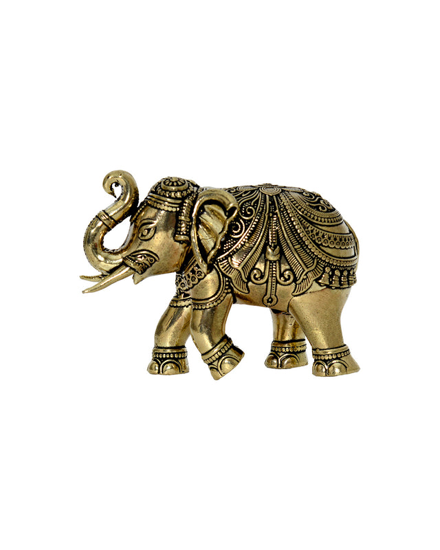 Elephant Brass - Decorative Brass Sculpture Symbolizing Strength and Wisdom - Retail Maharaj