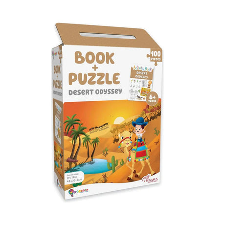 Desert Odyssey - Book+ 100 Piece Jigsaw Puzzle - Retail Maharaj