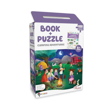 Camping Adventure - Book + 100 Piece Jigsaw Puzzle - Retail Maharaj