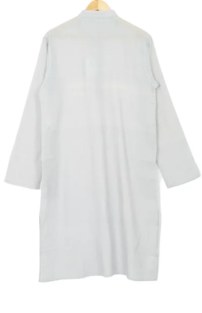 Embroidered Cotton Kurta – Grey - Retail Maharaj