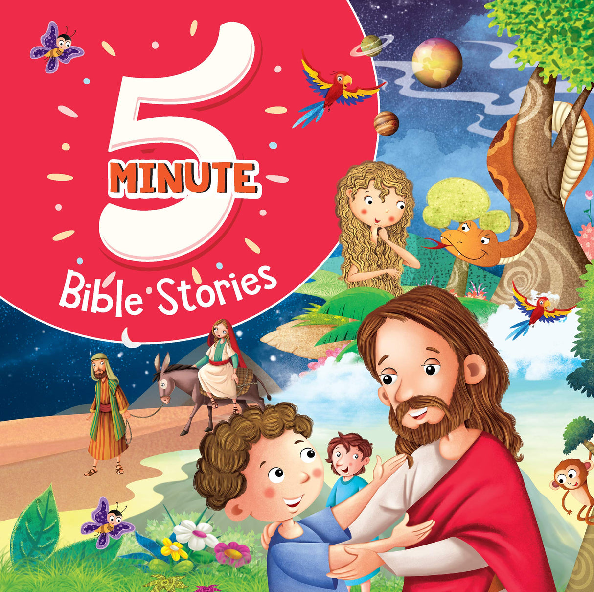 5 Minute Bible Stories - Premium Quality Padded & Glittered Book - Retail Maharaj