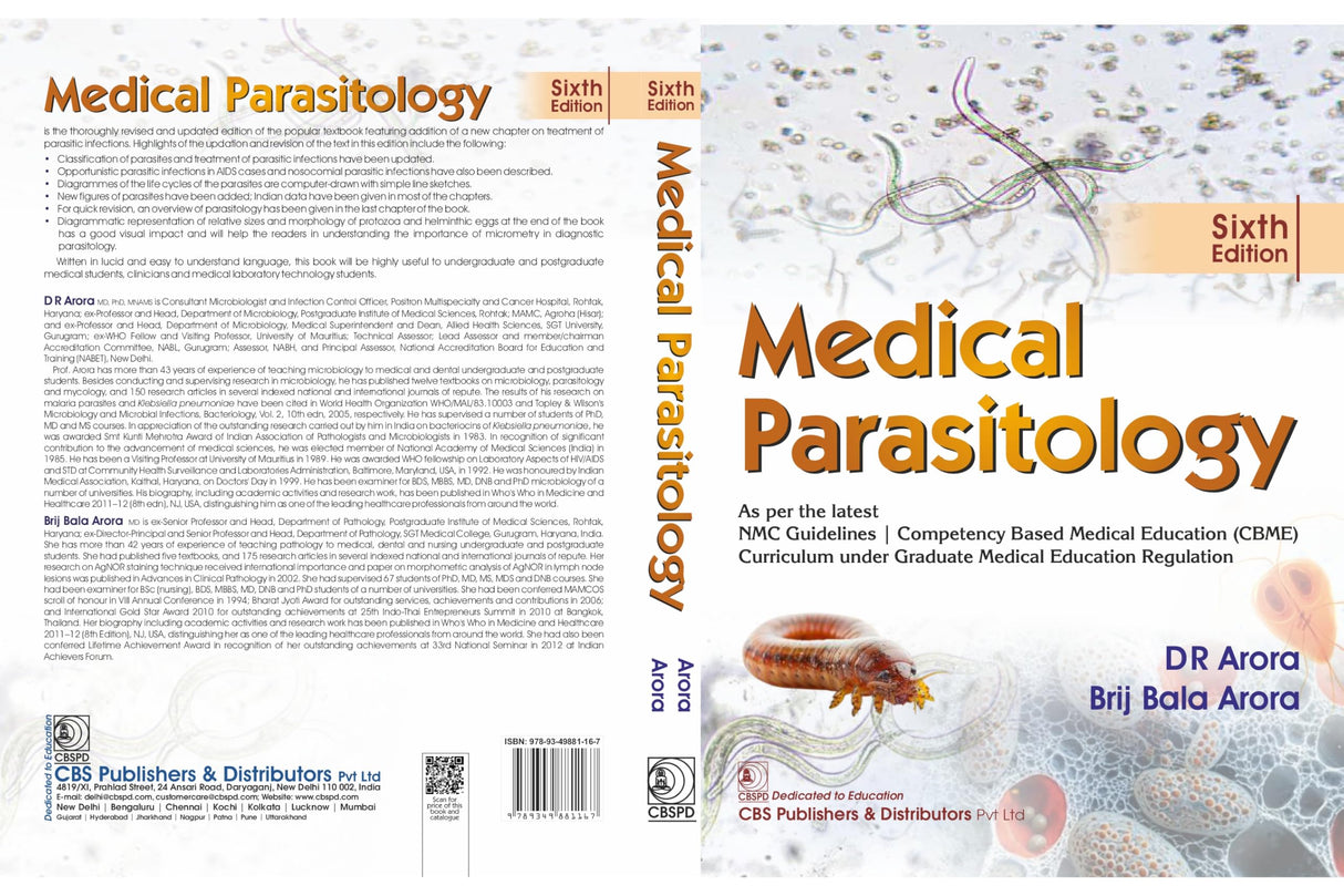 Medical Parasitology, 6/e | As per the latest NMC Guidelines | Competency Based Medical Education (CBME) Curriculum under Graduate Medical Education Regulation (PB 2026)