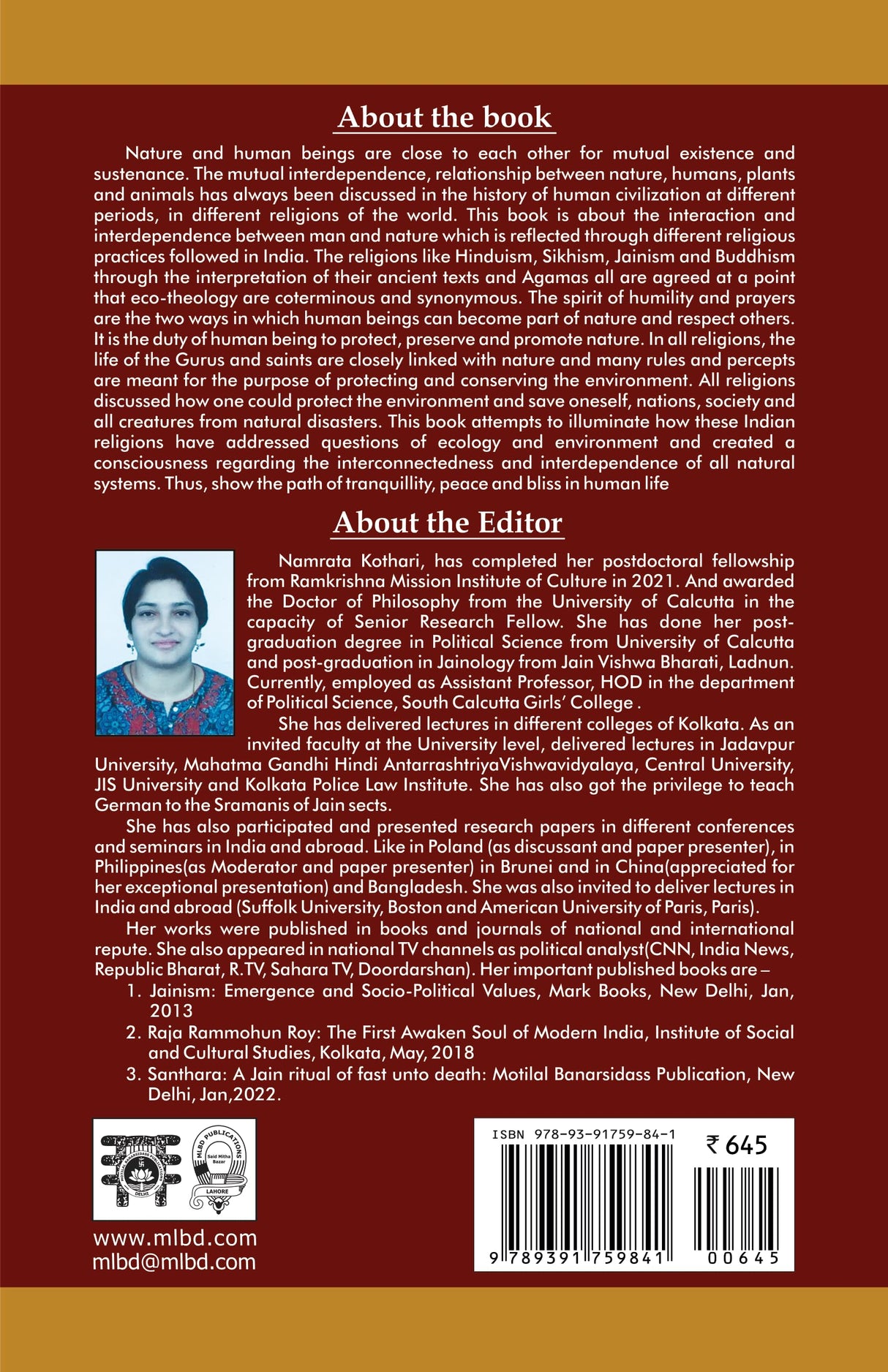 Indian Eco Theology: Theory and Practice - Retail Maharaj