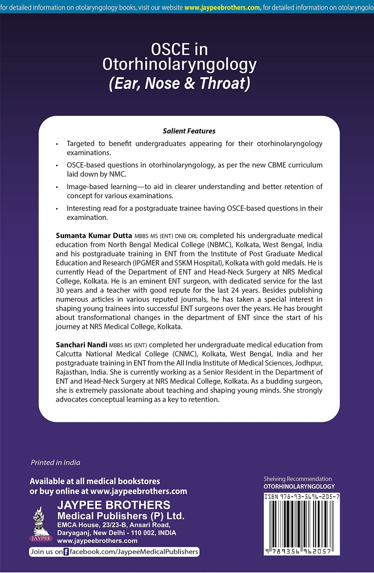 OSCE IN OTORHINOLARYNGOLOGY (EAR, NOSE & THROAT)