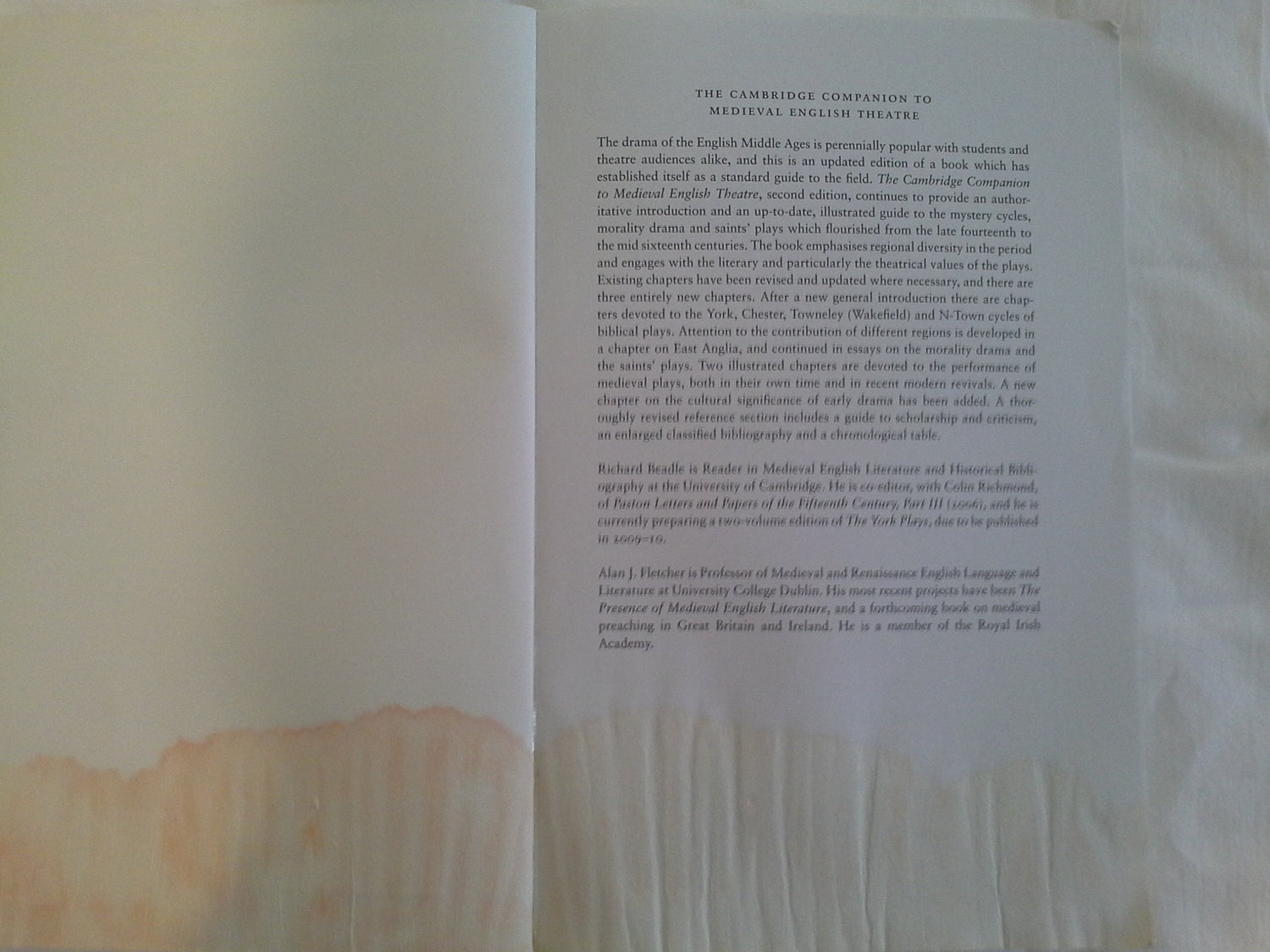 The Cambridge Companion to Medieval English Theatre (Cambridge Companions to Literature) - Retail Maharaj