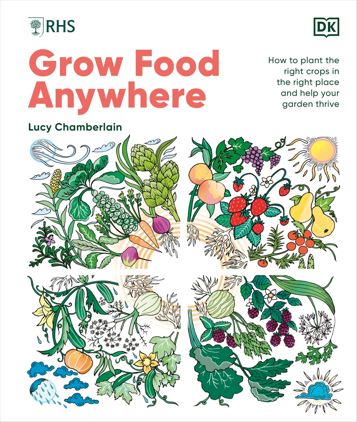 RHS Grow Food Anywhere: How to Plant the Right Crops in the Right Place and Help Your Garden Thrive - Retail Maharaj