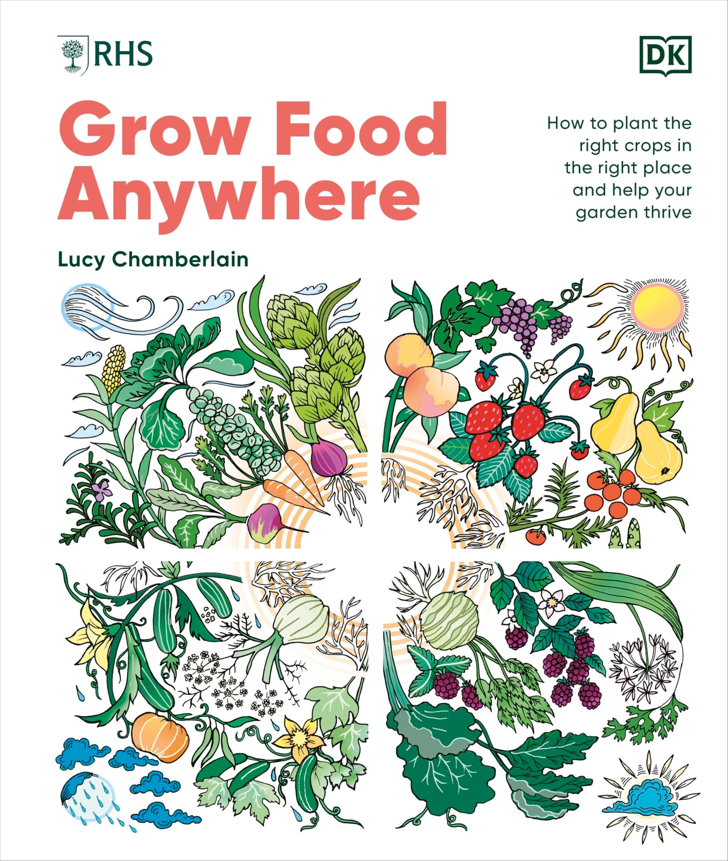 RHS Grow Food Anywhere: How to Plant the Right Crops in the Right Place and Help Your Garden Thrive - Retail Maharaj
